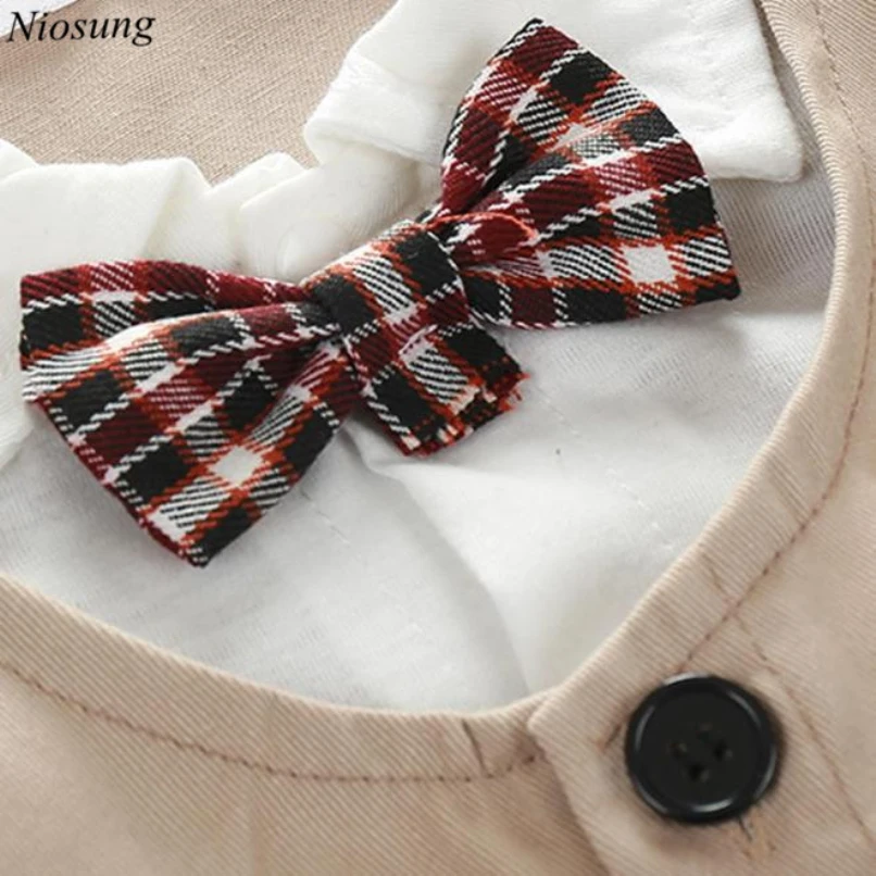 

Niosung Baby Boy Formal Party Christening Short Sleeve Wedding Tuxedo Waistcoat Bow Tie Suit Kids Child Clothing Romper