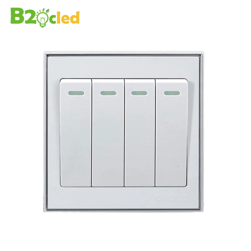High quality White Wall switch supply four open control switch Home