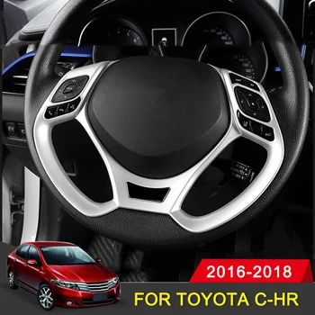

Car Sticker Steering Wheel Sequins Trim Cover Stickers For Toyota C-HR CHR 2016 2017 2018 Accessories Interior Moulding