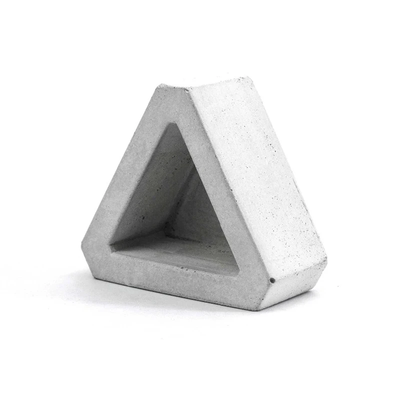 3D Flowerpot Silicone Mold Handmade Triangular Concrete Mould For Succulent Plants Cement Plate Home Decoration