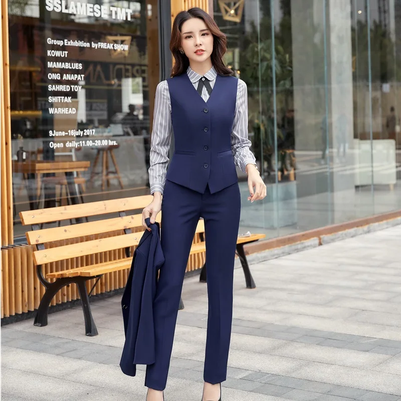 Formal Uniform Designs 2 Piece With Tops And Pants For Business Women ...