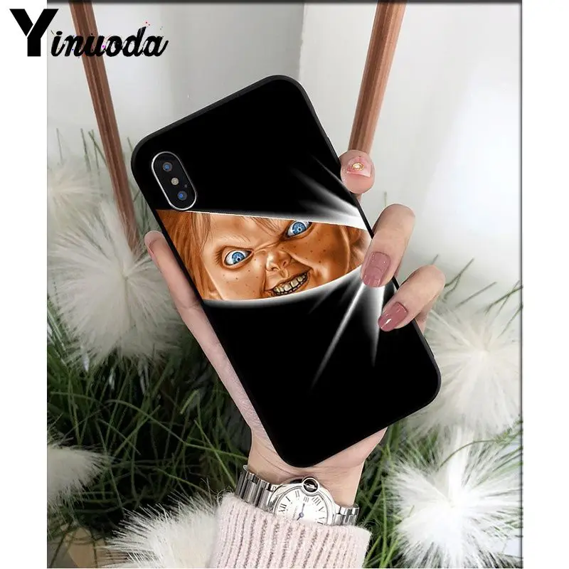 Yinuoda CHUCKY HORROR CHURSE CHUCKY CHILDS TPU Cell Phone Case for Apple iPhone 8 7 6 6S Plus X XS MAX 5 5S SE XR Mobile Cover