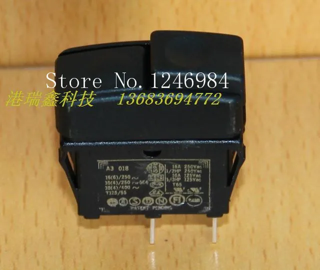 

[SA]Power switch long black flat feet Rocker Single push button switch A3 018 { } overstock--20pcs/lot