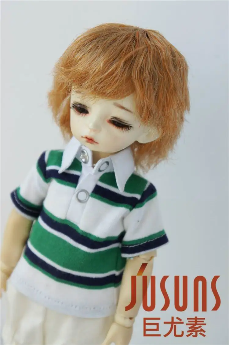 JD043 1/6 1/4 1/3 короткий курчавый BJD парики для YOSD MSD SD легкое кудрявое синтетическое волокно 6-7 дюймов 7-8 дюймов 8-9 дюймов аксессуары для кукол - Цвет: 6-7inchKK BlendColor