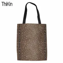 THIKIN сумки-шопперы для женщин для пляжа олень рукоделие принт Дамская хозяйственная сумка для девочек повседневное использование сумки Складная Повседневная сумка
