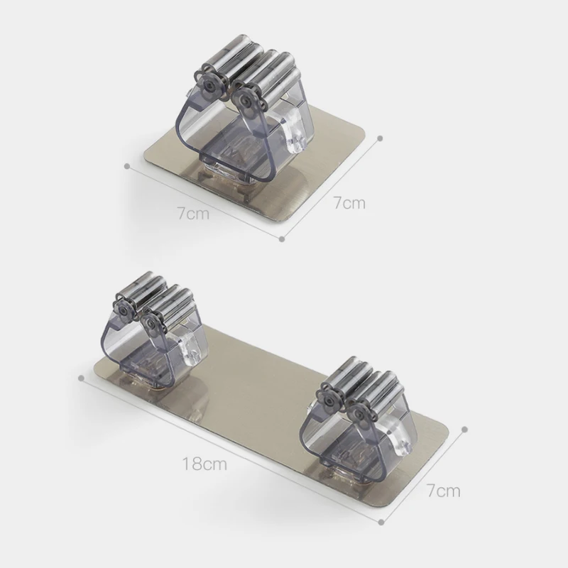Волшебная палочка Сильный крючок для ванной комнаты Швабра вешалка настенная без гвоздей зажим для швабры Органайзер одинарные/двойные крючки для хранения держатель