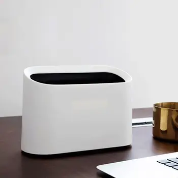 

Mini Waste Bin Desktop Garbage Basket Table Home Office Shaking Trash Can Desk Storage Box