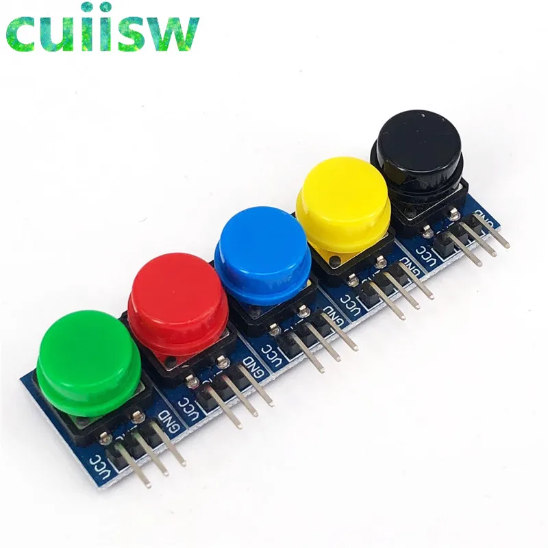 

5PCS 12X12MM Big key module Big button module Light touch switch module with hat High level output for arduino