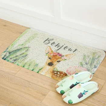 

Mattys Original cactus animal silk ring PVC rub earth mat, home dust removal, anti slip mat, step foot kitchen