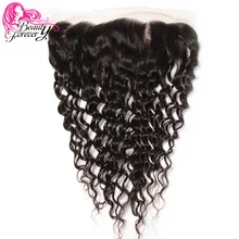 Bellezza per sempre brasiliana onda profonda pizzo frontale orecchio all'orecchio parte libera 13*4 capelli umani Remy 10-20 pollici spedizione gratuita