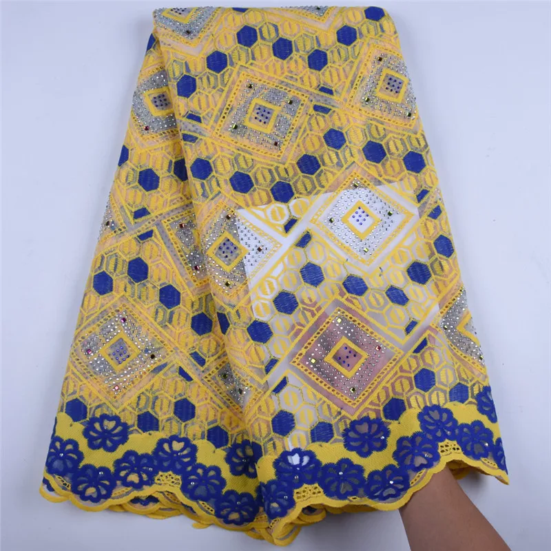 Золотая африканская кружевная ткань высокое качество кружевная французская молочная шелковая ткань камни нигерийский Тюль кружевная ткань для женского платья Y1589