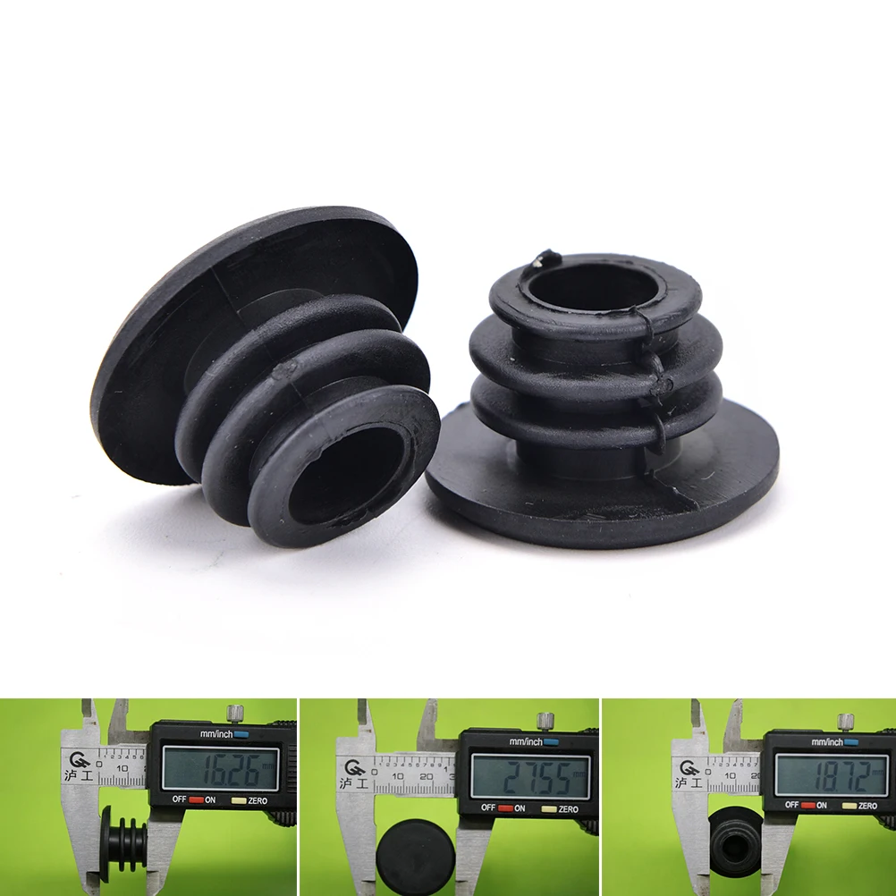 4pcs Bike Black Mini Rubber Grip Handlebar Bar End Plugs Stoppers Caps IJ