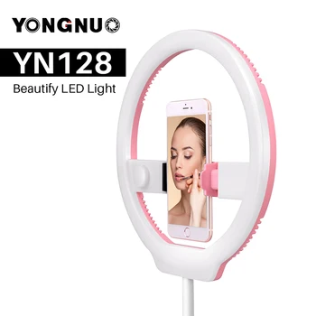 

YONGNUO YN128 Camera Video LED Light 3200K-5500K Studio Photo Ring Selfie Beautify Light Dimmable Live Stream Lighting for DSLR