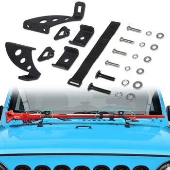 

Chuang Qian Hi Lift Jack Mount Hood Hinge Door Hinge Bracket Kit for 2007-2019 Jeep Wrangler JK JL FAST SHIPPING