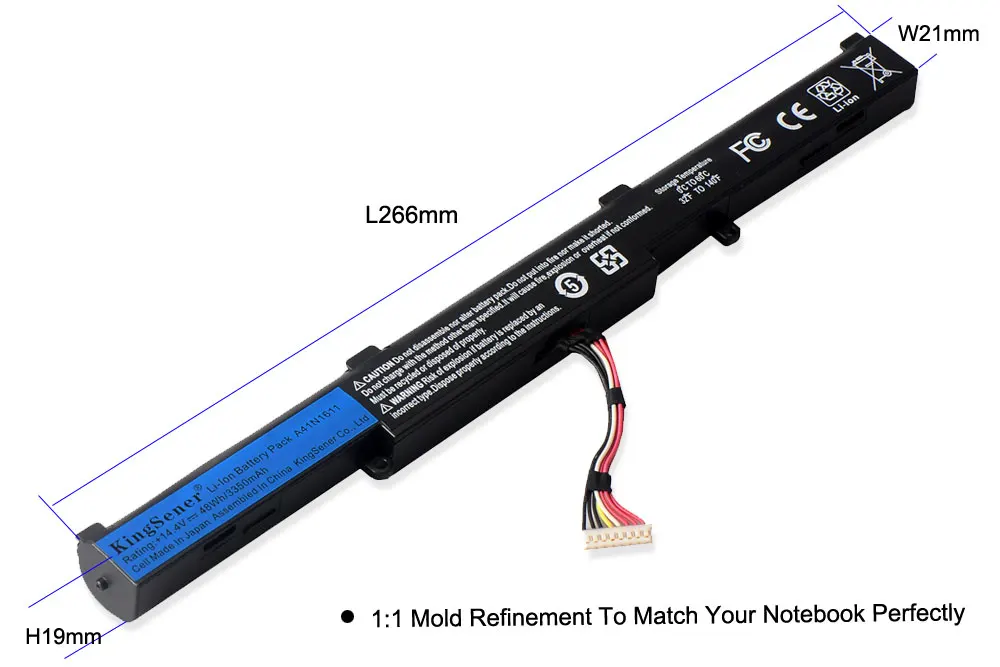 KingSener японский сотовый A41N1611 Аккумулятор для ноутбука ASUS ROG GL553 GL553VW GL553VD GL553VE GL753V FX53VD FZ53V серии A41LK5H