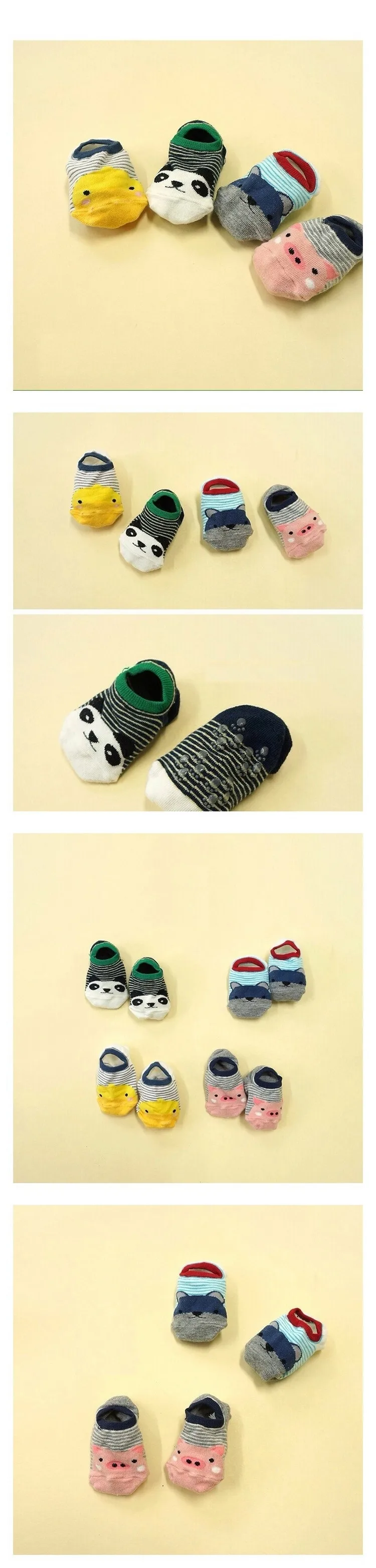 Bosudhsou/новые детские носки с персонажами из мультфильмов, нескользящие носки для детей 0-4 лет,, цвет на выбор, C20