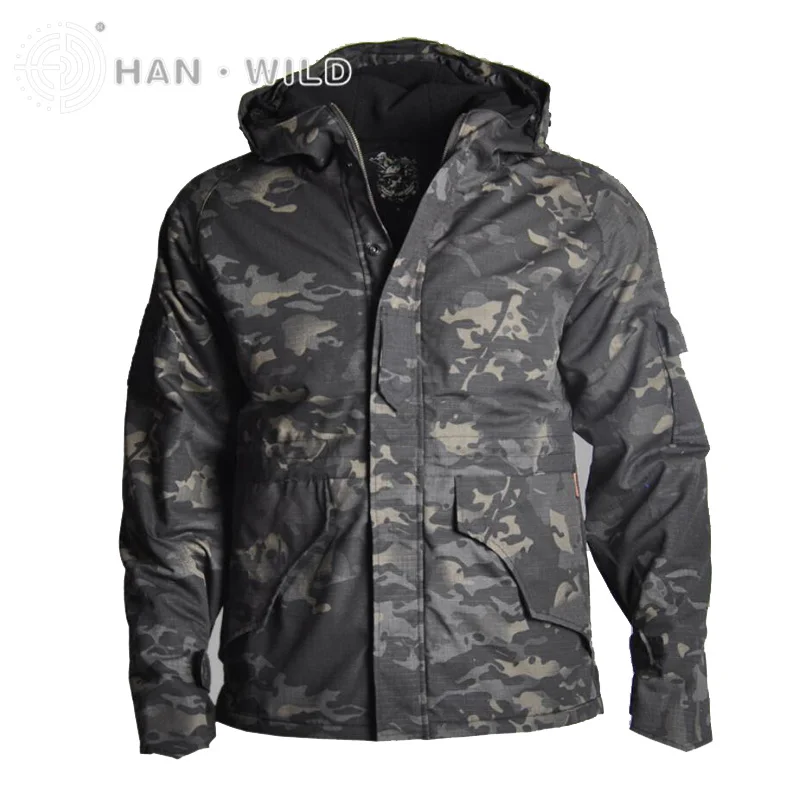 Новинка, спортивная экипировка, уличная куртка, камуфляжная, охотничья одежда, мужская Тактическая Военная униформа, ветрозащитная, сохраняющая тепло ветровка - Цвет: Dark Camouflage