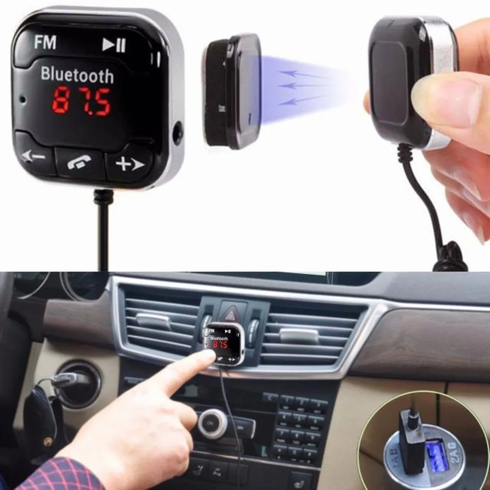 

2017 MP3 Car Kit Wireless Bluetooth FM Transmitter Modulator MP3 Player USB SD LCD Remote Hands free Music Player Dropshipping