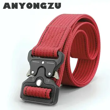 

Fine Workmanship High Quality Multi-facility Multifunctional Men Tactical Belt Bright Candy Color Textured Nylon Ceinture