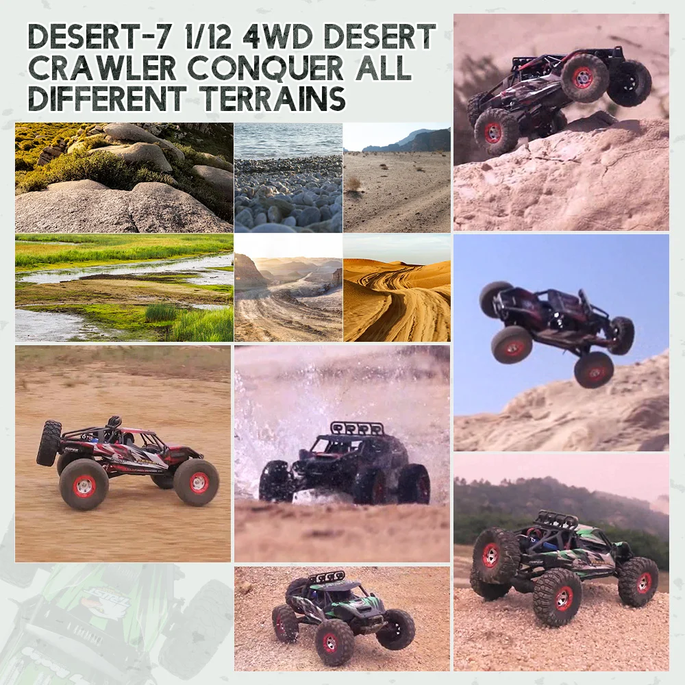 FY 07 Desert 7 RC автомобиль 1/12 4WD 2 4G 70 км/ч высокоскоростной пульт дистанционного