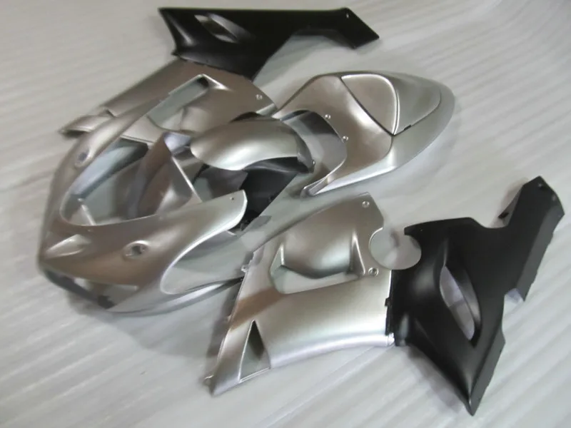 ABS серебристый черный обтекатель комплект для KAWASAKI Ninja ZX6R 636 05 06 ZX 6R 2005 2006 zx6r
