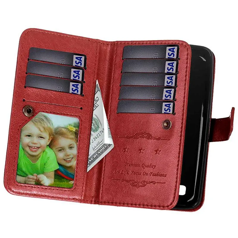 

Luxury Wallet Cases Cover for LG K10 Bag with Card Holder Stand Flip Leather Case for LG K10 K420N K430 Moblie Phone Case Covers
