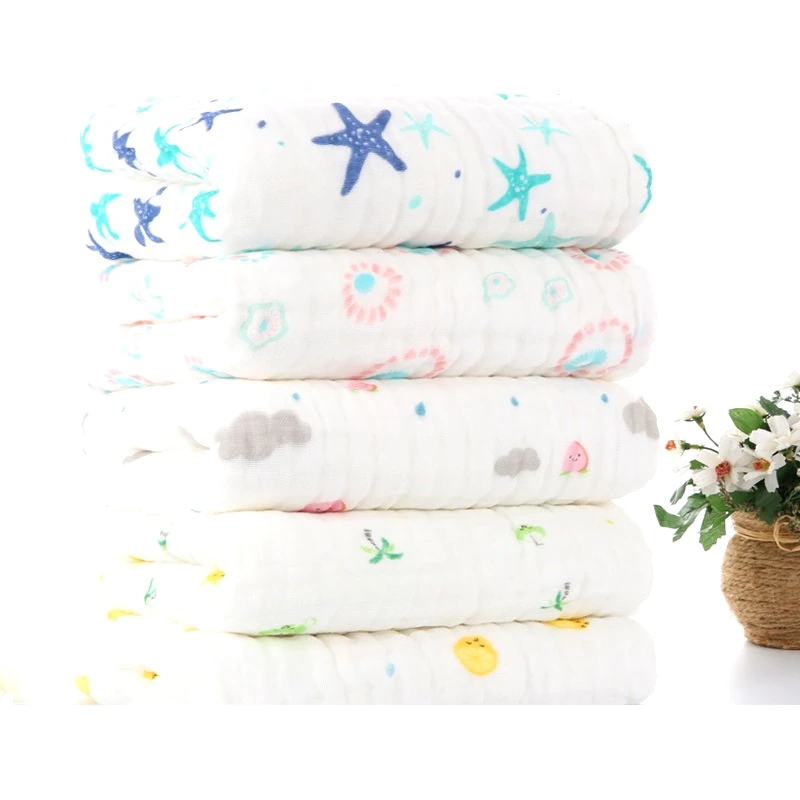 Envoltório para Bebês Toalha de Banho Lamhghg Musselina Swaddle Bebê Cobertores Swaddling 100% Algodão Recém-nascidos 6 Camada Cobertor Cama 10 High Quality Mamãe e Bebê