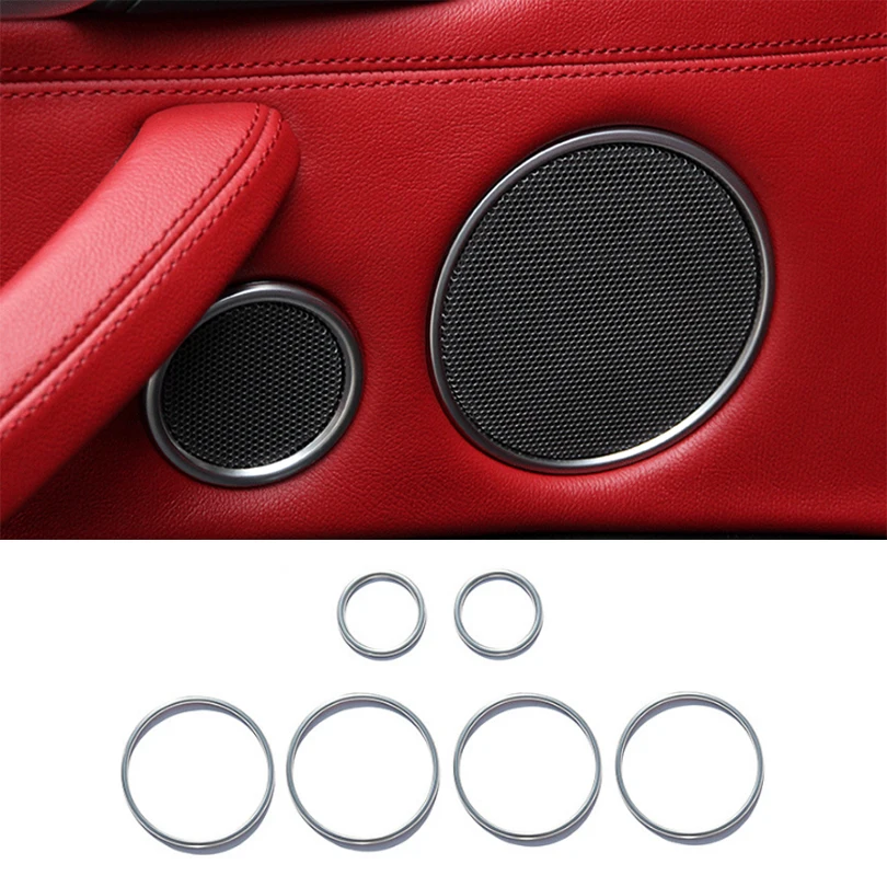 6Pcs/set ABS Chrome Interior Door Speaker Audio Ring Trim Decoration For BMW X5 X6 F15 F16 2014-2018 Car Styling | Автомобили и