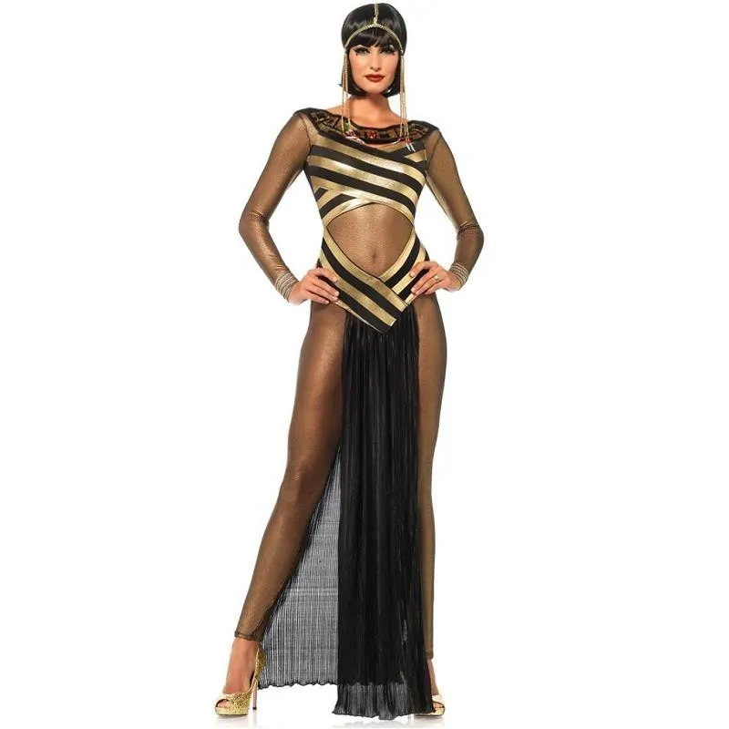 

Ancient Egypt Egyptian Pharaoh King Cosplay Cleopatra Queen Egypt Queen Costume Halloween Carnival Sexy Golden Fancy Dress