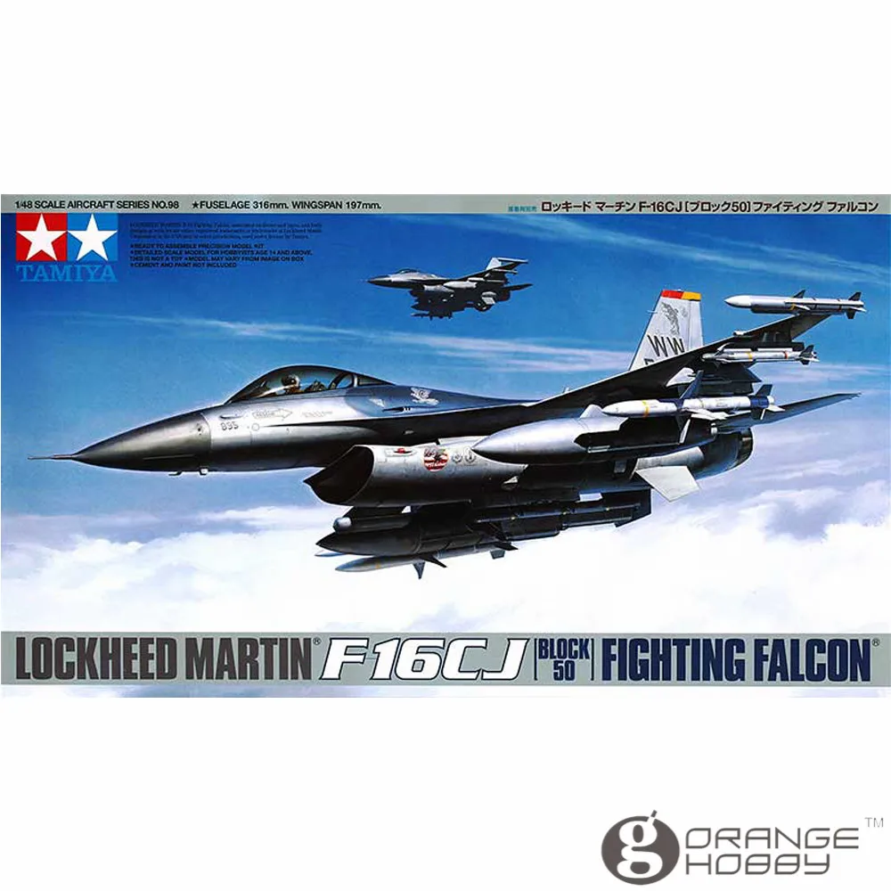 

OHS Tamiya 61098 1/48 F16CJ Block50 Fighting Falcon LM Assembly Airforce Model Building Kits G