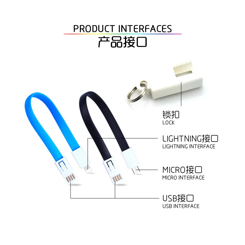 SYRINX брелок для iphone Xiaomi Micro USB кабель/для iphone type C кабель зарядного устройства портативный зарядный кабель для синхронизации данных USB кабели