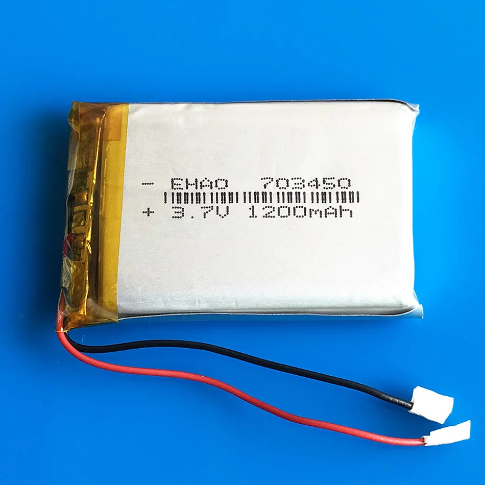3 7 V 1200mAh Lipo литиевая полимерная аккумуляторная батарея 703450 для MP3 GPS DVD рекордера