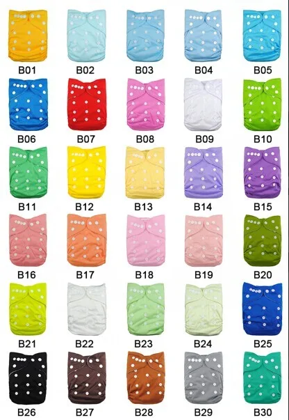 U PICK 1pc ALVABABY Reusable Plain Pocket Diaper Washable Baby Nappy Baby Cloth Diaper Unisex with Microfiber insert