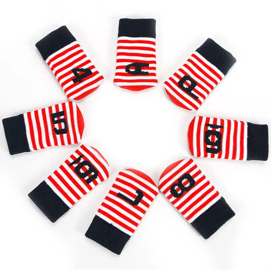 2018 New Style 10pcs/set Stripe Kniting Golf Iron Head Covers Knit Iron (4-9PAS) Blank Fairway Protect Headcover with Number Tag 2018 New Style 10pcs/set Stripe Kniting Golf Iron Head Covers Knit Iron (4-9PAS) Blank Fairway Protect Headcover with Number Tag