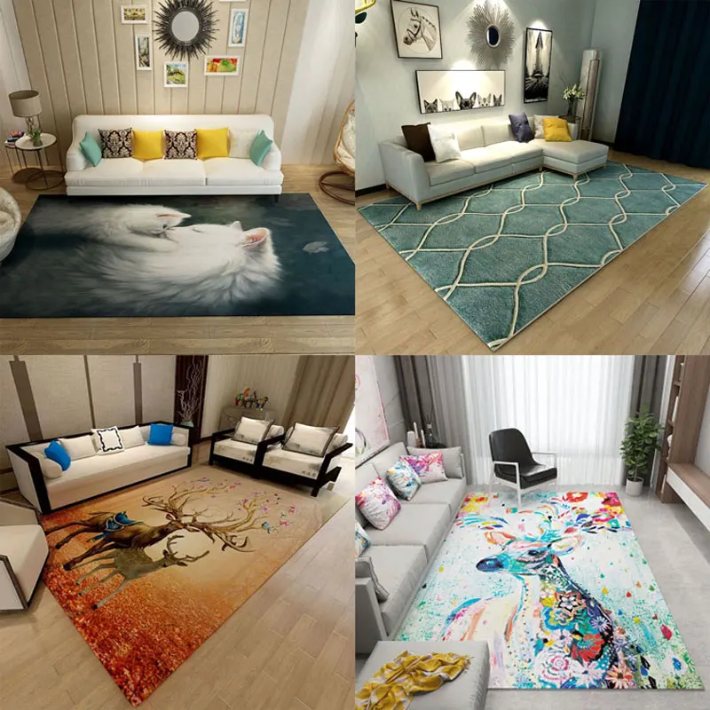 

Nordic Carpets Soft Flannel 3D Printed Area Rugs Parlor Galaxy Space Mat Rugs Anti-slip Large Rug Carpet for Living Room Decor