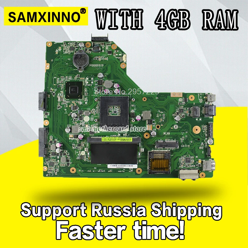  K54C Motherboard REV 2.1 4GB RAM For ASUS K54C X54C K54Ly K54hR Laptop motherboard K54C Mainboard X