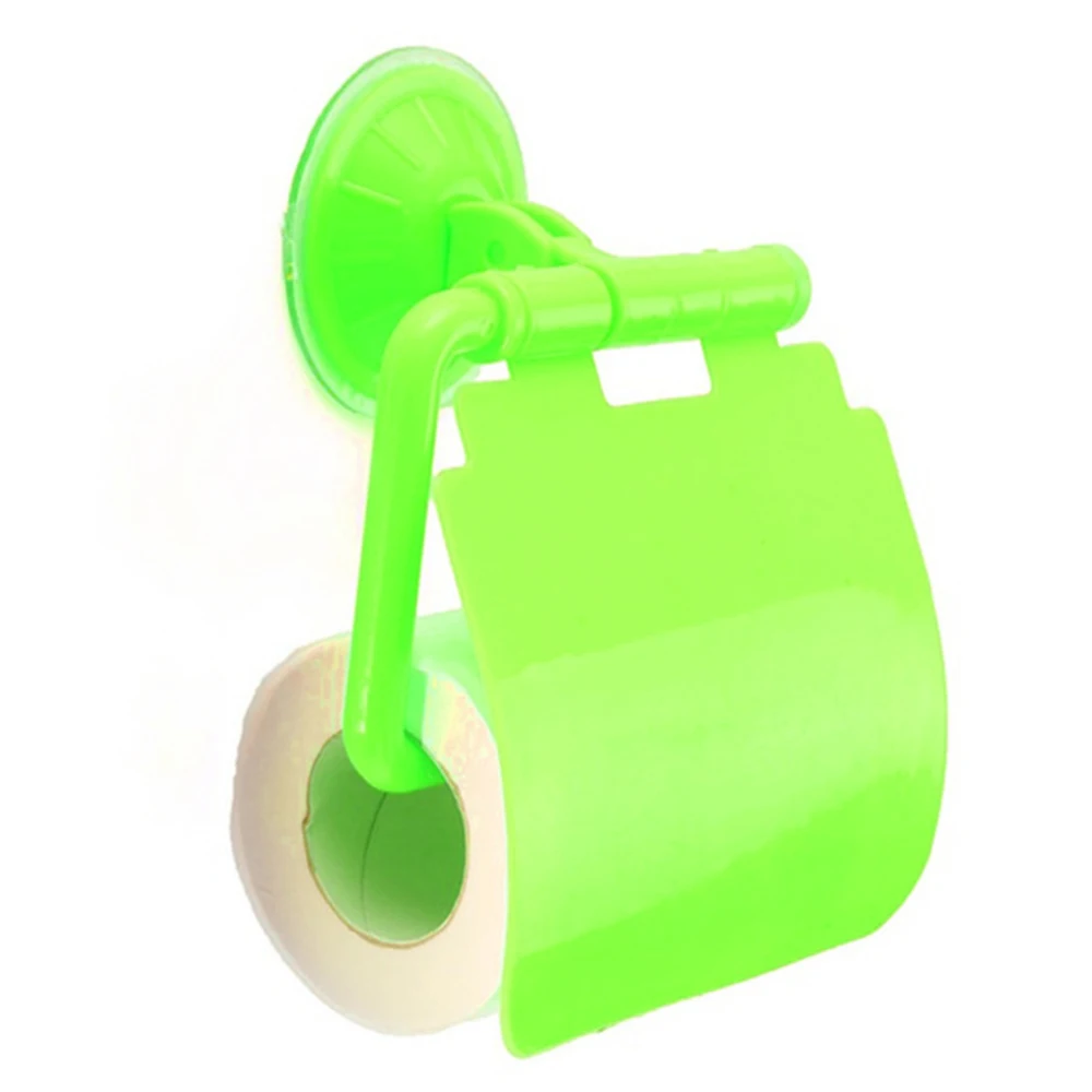 1 шт. пластиковые на присосках стойку прочная сигаретная бумага держатель простая туалетная бумага полотенца Держатель безпробиваемый ванная комната туалет гаджет - Цвет: Green Tissue Rack
