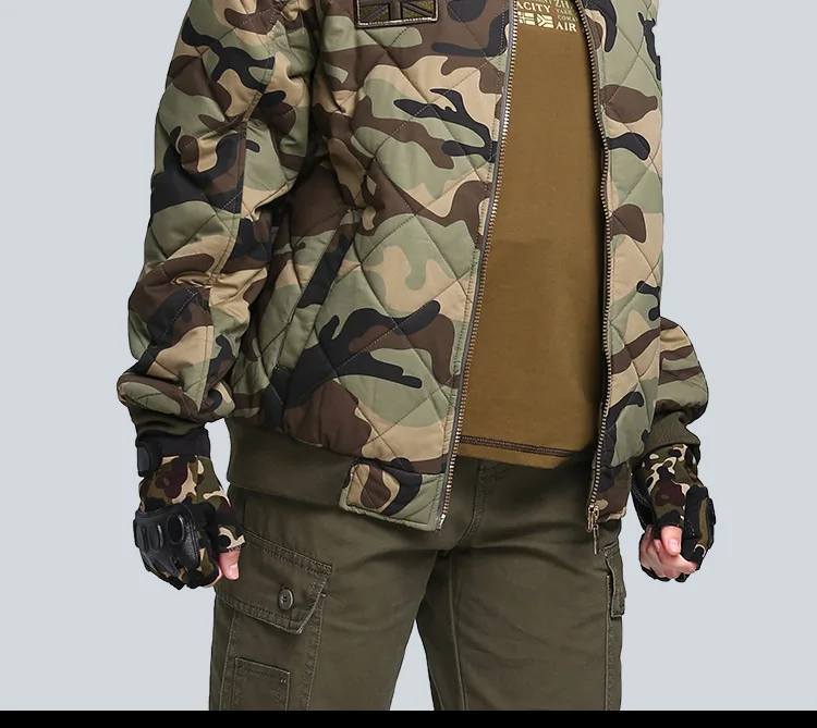 Камуфляжная тактическая куртка для кемпинга, походов, охоты, рыбалки, утолщенная Военная хлопковая теплая боевая униформа