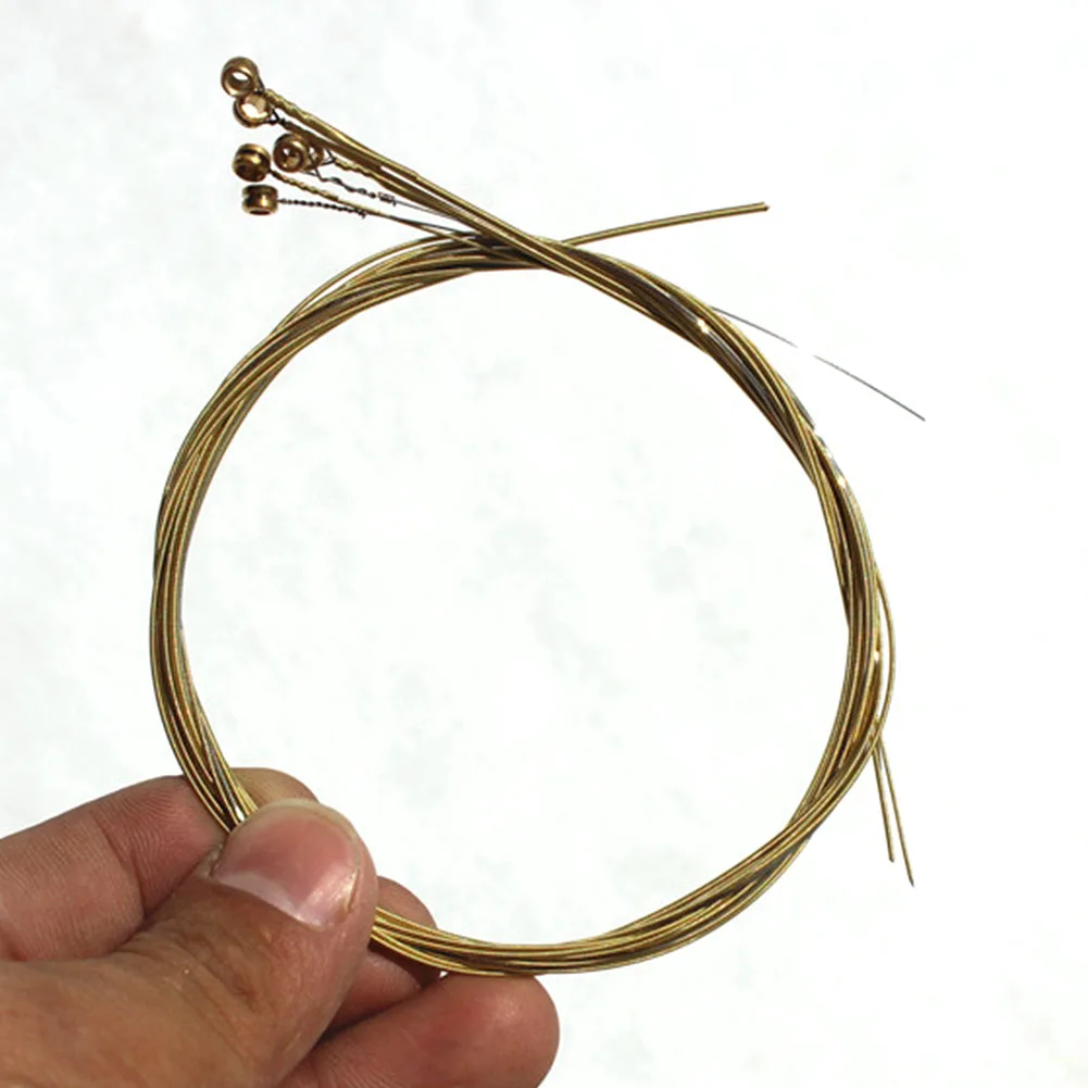 

Acoustic Guitar 6 pcs/set steel Strings Gauge Set of Wooden guitar Guitar Strings E-A Brass Color