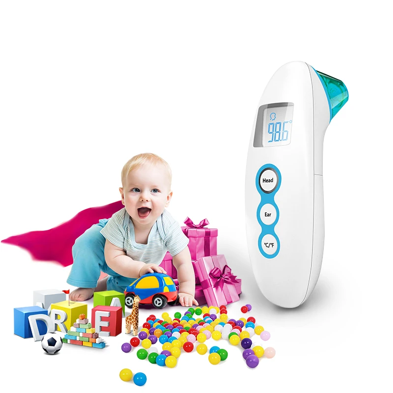 

2019 Muti-fuction Baby Digital Termomete Infrared Forehead Ear Body Thermometer Gun Non-contact Temperature Measurement Device
