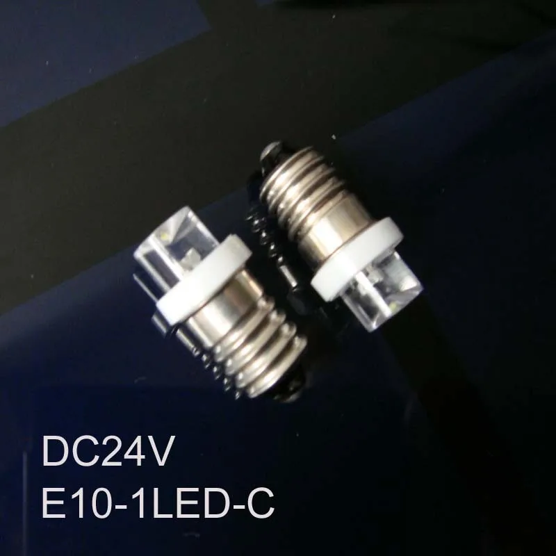 Высокое качество LED 24vdc E10 светодиодной лампой, E10 24 В светодиодные фонари, DC24V E10 LED приборов загорается Бесплатная доставка 50 шт./лот