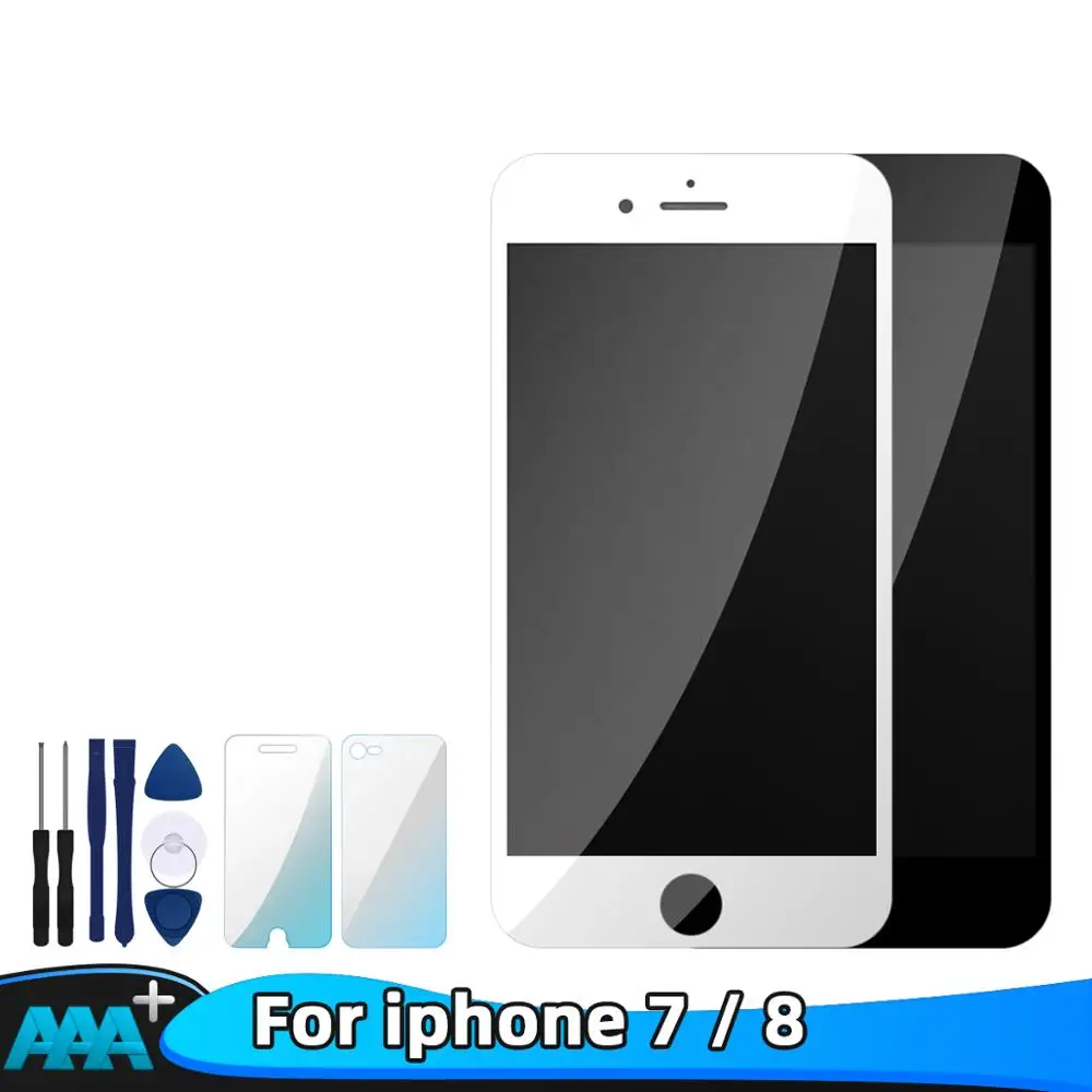

AAA+++ Quality LCD Display For iPhone 7 8 Touch Screen Replacement For iPhone 7 8 No Dead Pixel+Tempered Glass+Tools+TPU