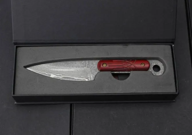 Ручка из шелкового дерева Дамасские фиксированные ножи, все стальные охотничьи ножи, Походный нож для выживания. Инструменты для улицы