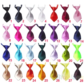 

28pcs/lot New Adjustable Dog Cat Pet Lovely Adorable Grooming Tie Necktie 28 pure colors Wholesale 8PQB