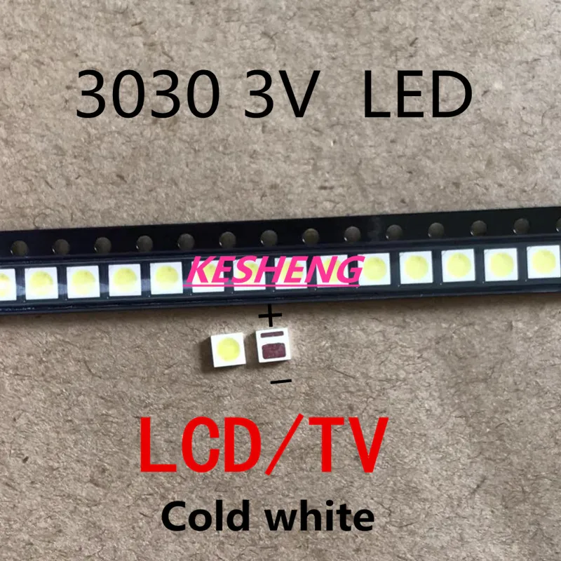 

EVERLIGHT 30pz Retroilluminazione A LED 1 W 3030 3 V bianco Freddo 80-90LM TV Application nuovo