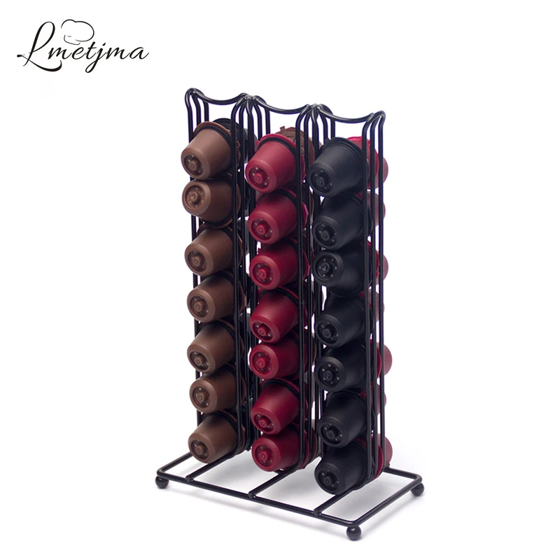 Металлическая подставка для кофе NESPRESSO LMETJMA железная кофейная зеркальная 42 шт.