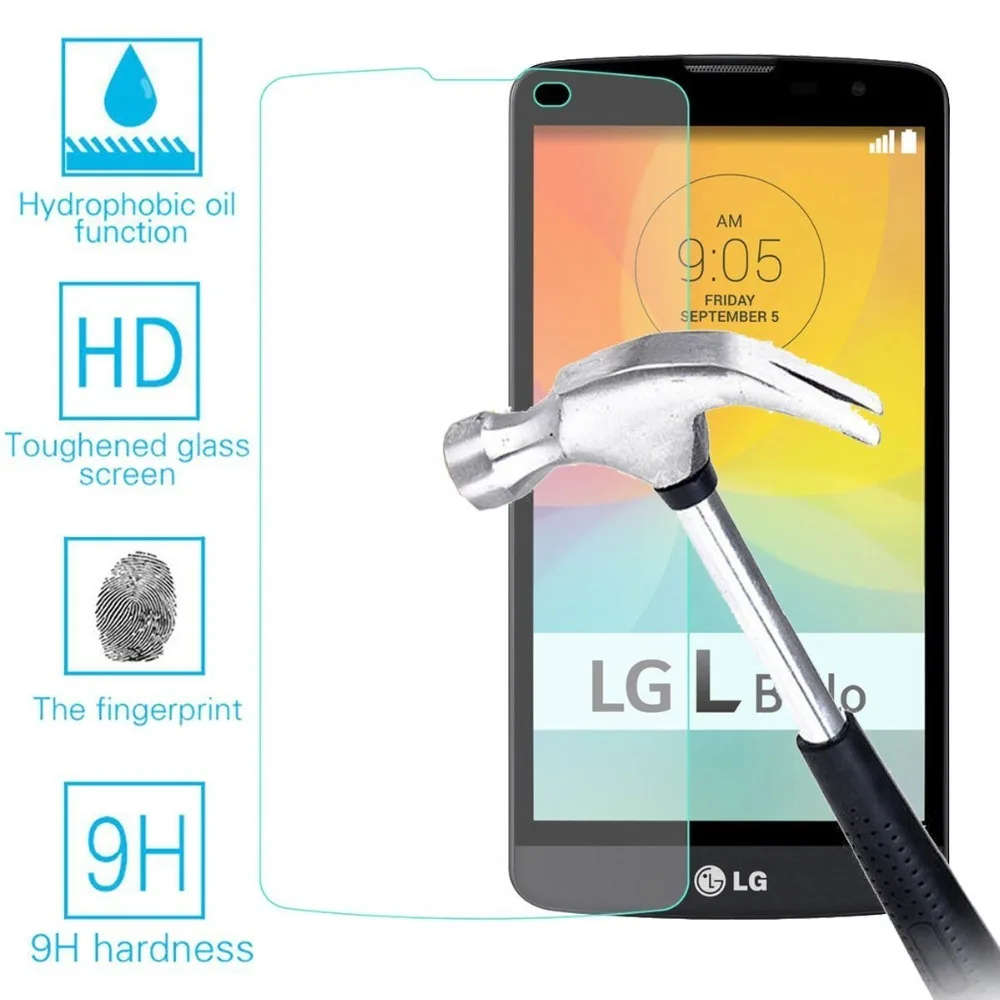 

2PCS 9H HD 2.5D Tempered Glasses for LG L Bello D337 Tempered Glass Screen Protector Ultra Clear Scratch Resistant