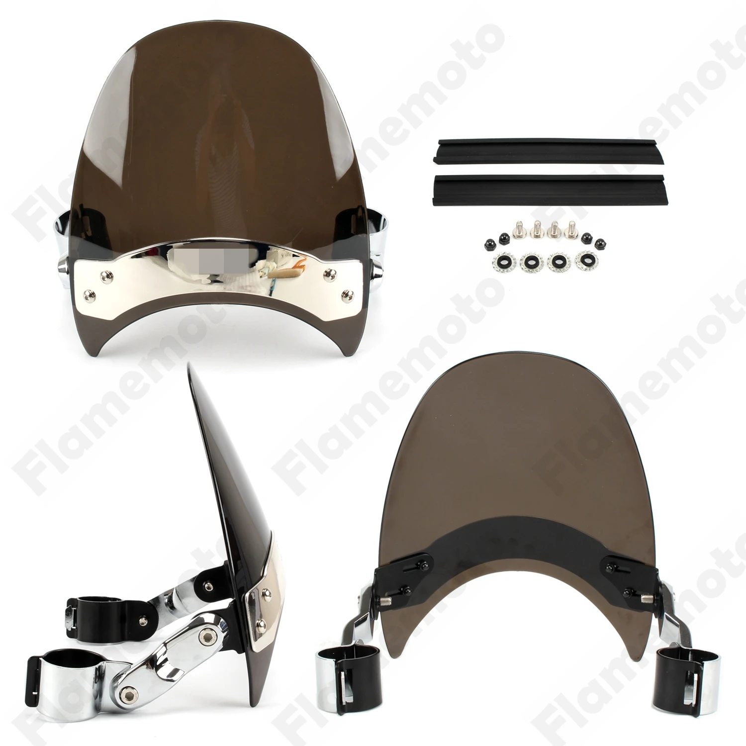 Small Motorcycle Bike Parts Windscreen Windshield For Harley Dyna Wide