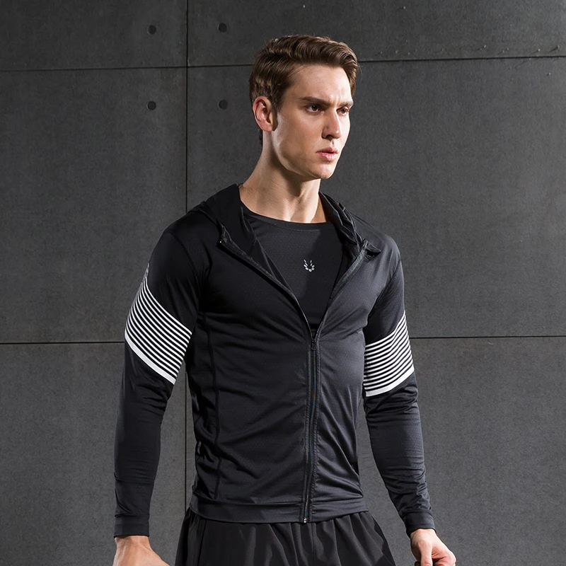 Online Hombres Correr correr chaqueta Suéteres fitness ejercicio al aire libre deportes Fútbol entrenamiento gym jogging Jogger Chaquetas