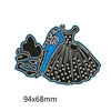 Woman dress Carbon steel Cutting Dies Stencil Craft for DIY Creative Scrapbook Cut Stamps Dies Embossing Paper Birthday 94*68mm ► Photo 3/4